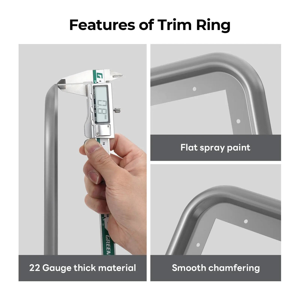Fogatti 15×18 / 18×18 Door Trim Ring-Gray for InstaShower Ultra