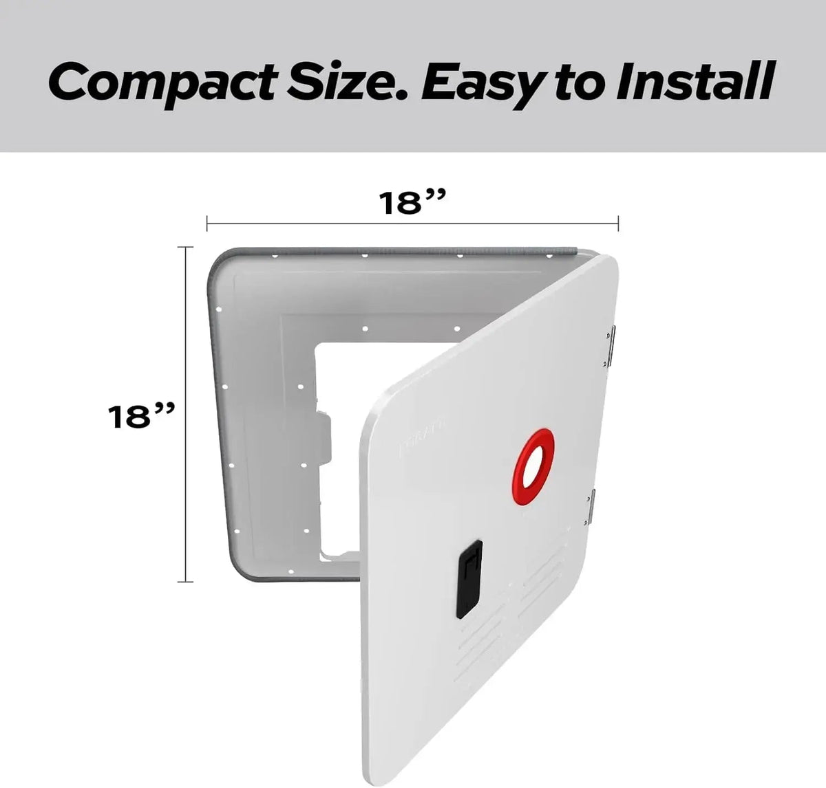 Fogatti RV Tankless Water Heater Door - 18 x 18 inches - Fogatti