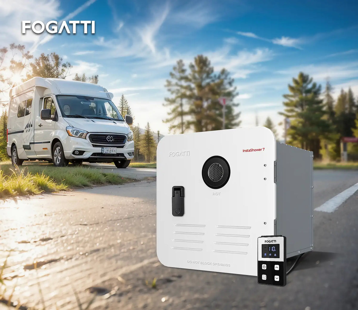 fogatti water heater，with a rv besides