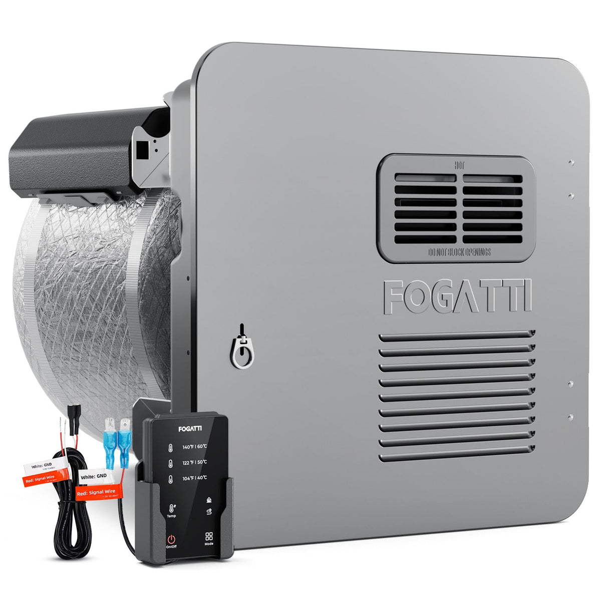 FOGATTI HybridShower 10 Gallon RV Water Heater, Propane/Electric Heating, Built-in Lifetime Anode Rod-HybridShower 10 Ultra