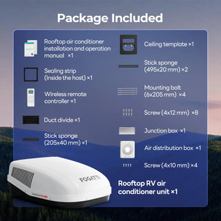 [PRE ORDER]Fogatti InstaCool Pro 18,000 BTU RV Rooftop Air Conditioner with PTC Heating | Heat & Cool