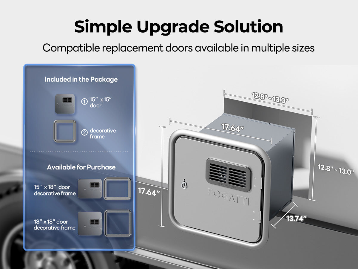 Fogatti InstaShower Ultra, 66,000 BTU, 0.5-3.9 GPM Propane RV Tankless Water Heater with Mixing Tank (Supreme Series)