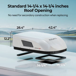 Fogatti InstaCool Ultra Rooftop RV Air Conditioner with Heat Pump | 16,000 BTU Cooling with 12,500 Heating | Non-Ducted