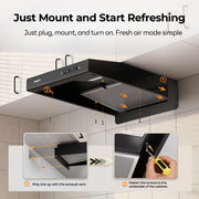 FOGATTI RV Range Hood 13 Inch with Powerful Suction | Non-Ducted / Ducted