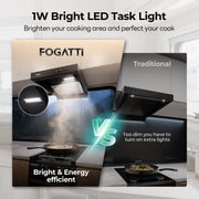 FOGATTI RV Range Hood 13 Inch with Powerful Suction | Non-Ducted / Ducted