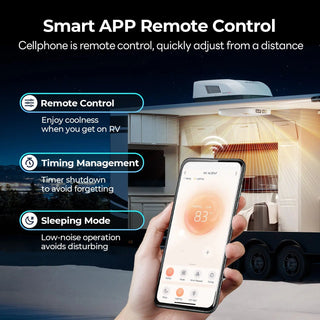Fogatti InstaCool Ultra Rooftop RV Air Conditioner with Heat Pump | 16,000 BTU Cooling with 12,500 Heating | Non-Ducted