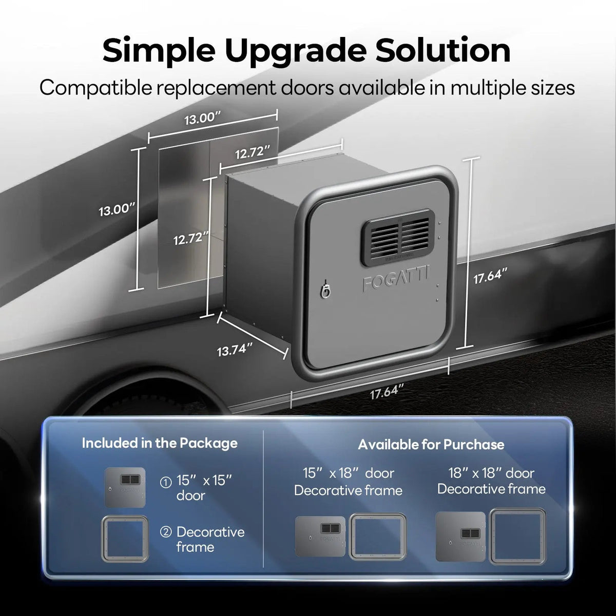Fogatti InstaShower Ultra, 66,000 BTU, 0.5-3.9 GPM Propane RV Tankless Water Heater (Without Door)