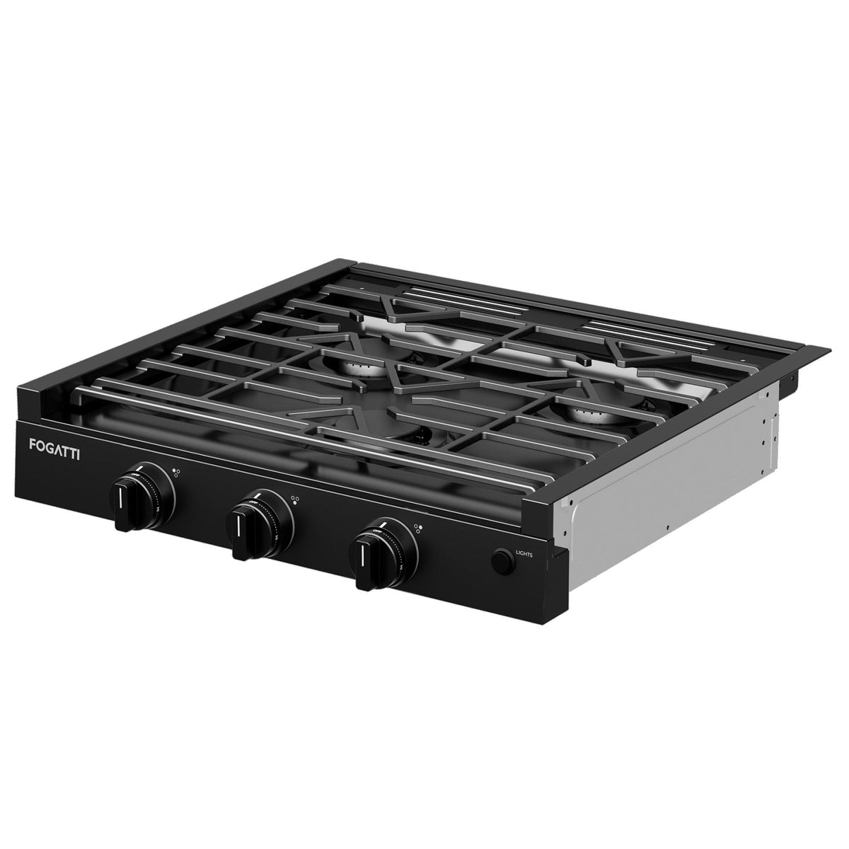 FOGATTI 21-Inch RV Gas Cooktop with 3 Burners,21,000 BTU for RV Cooking