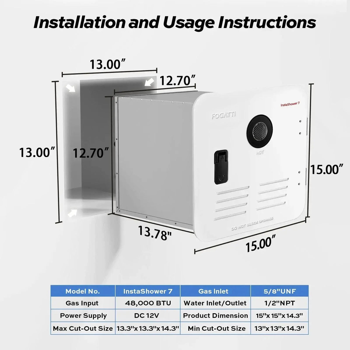 rv water heater installation