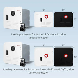 48000btu white rv water heater door 
