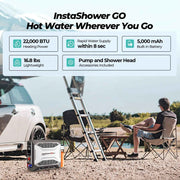 Open Box - Fogatti InstaShower GO Pro Outdoor Portable Water Heater with Water Pump,22000BTU