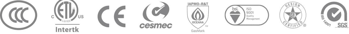 Fogatti product certification and standards logos