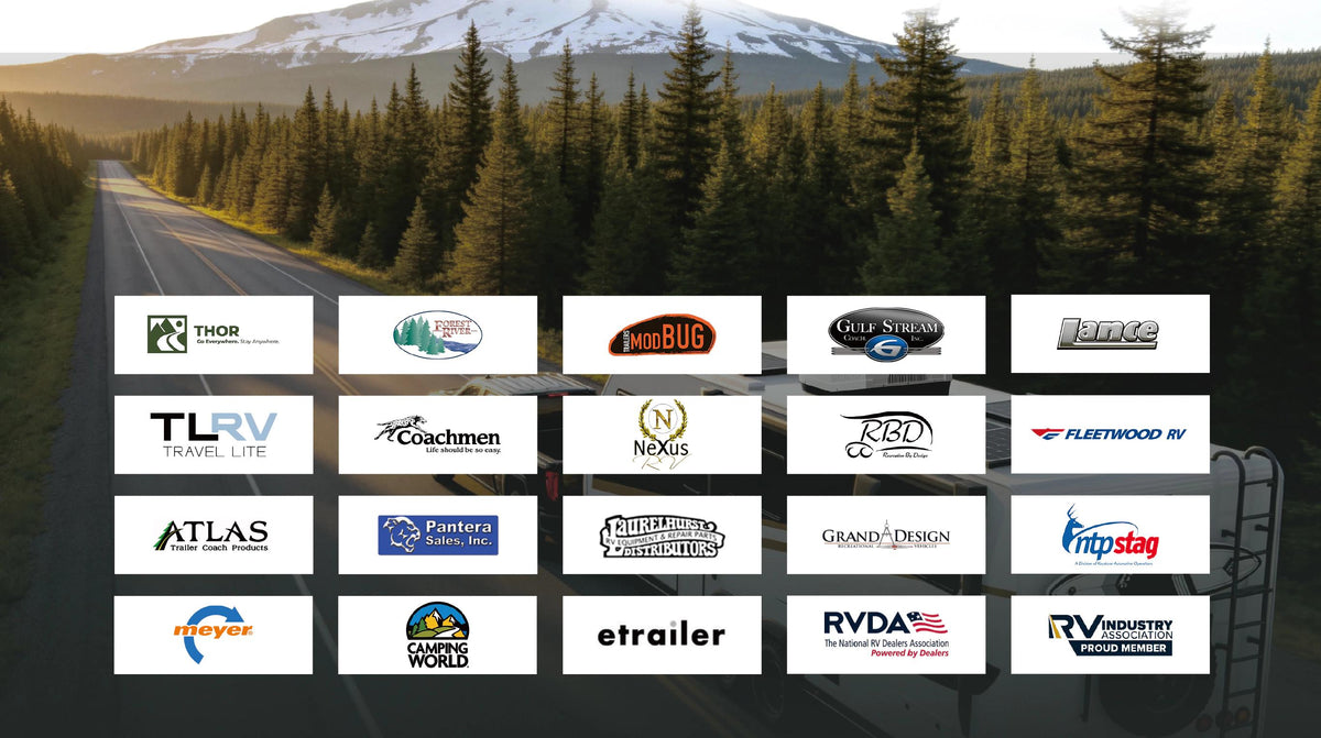 Selected RV brands and industry organizations associated with Fogatti